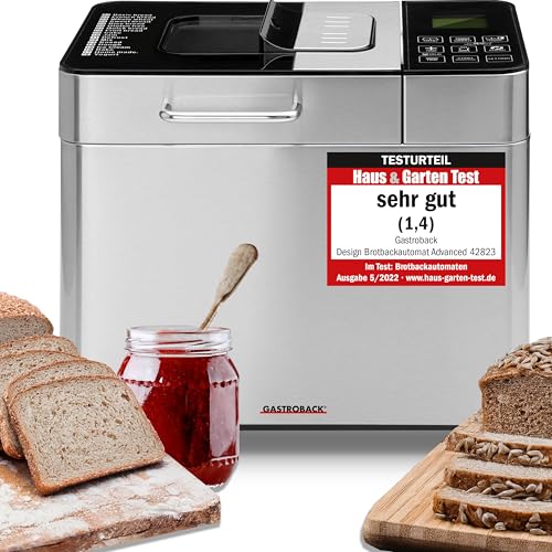 GASTROBACK Brotbackautomat Advance - Vollautomatische Brotbackmaschine + 18 Programmen inkl. Joghurtmaschine, Timer-Funktion, Zutatenfach, Sichtfenster, Brotautomat / Backmaschine in Edelstahl Optik GASTROBACK Brotbackautomat Advance - Vollautomatische Brotbackmaschine + 18 Programmen inkl. Joghurtmaschine, Timer-Funktion, Zutatenfach, Sichtfenster, Brotautomat / Backmaschine in Edelstahl Optik von GASTROBACK