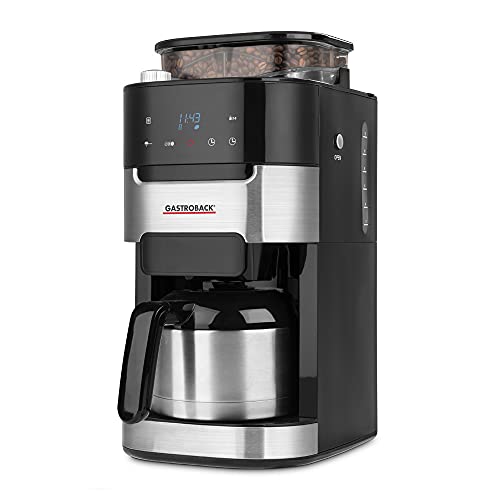 GASTROBACK Kaffeemaschine Grind & Brew Pro Thermo, Silber, Schwarz von GASTROBACK