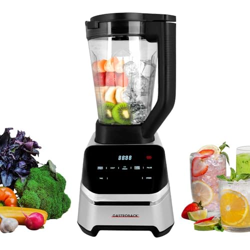 GASTROBACK Standmixer Hochleistungsmixer 2000 Watt - 2L Tritanbehälter, 40.000 UPM, 7 Programme (Suppenkocher, Smoothie, Eiswürfel) - Profi Mixer Smoothie Maker, Food Processor und Blender in einem von GASTROBACK