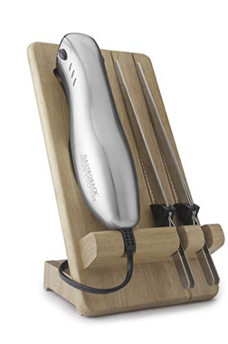 Gastroback 41600 Home Culture-Design Elektro Messer, INOX-Touch-Gehäuse, 120 Watt, inkl. Multischnitt-und Wellenschliffklinge, silber von GASTROBACK