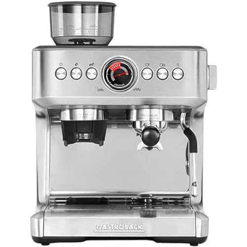 GASTROBACK Design Espresso Advanced Duo, 42626, programmierbare Siebträger-Espressomaschine mit Zweikreis-Thermoblock-System, Silber von GASTROBACK