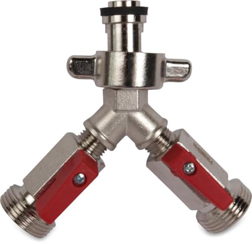 Absperrhahn 2-leitig für Druckminderer 1 x 3/4" IG mit Flügelmutter und 2 x 3/4" A Absperrhahn 2-leitig für Druckminderer 1 x 3/4" IG mit Flügelmutter und 2 x 3/4" A von GASTROBEDARF WESTERBARKEY