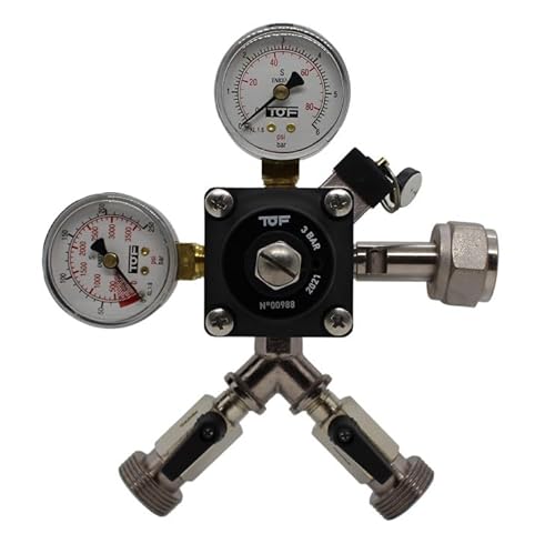 CO² Premium Druckminderer mit Flascheninhaltsmanometer 2-leitig 3 Bar TOF 3/4" Co2 Ausgang CO² Premium Druckminderer mit Flascheninhaltsmanometer 2-leitig 3 Bar TOF 3/4" Co2 Ausgang von GASTROBEDARF WESTERBARKEY