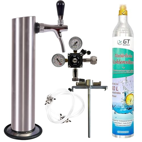 GASTROBEDARF WESTERBARKEY Zapfgarnitur für 5ltr Dosen mit Edelstahlschanksäule 0,5kg Co² Druckminderer Dosenadapter und Schankhahn GASTROBEDARF WESTERBARKEY Zapfgarnitur für 5ltr Dosen mit Edelstahlschanksäule 0,5kg Co² Druckminderer Dosenadapter und Schankhahn von GASTROBEDARF WESTERBARKEY