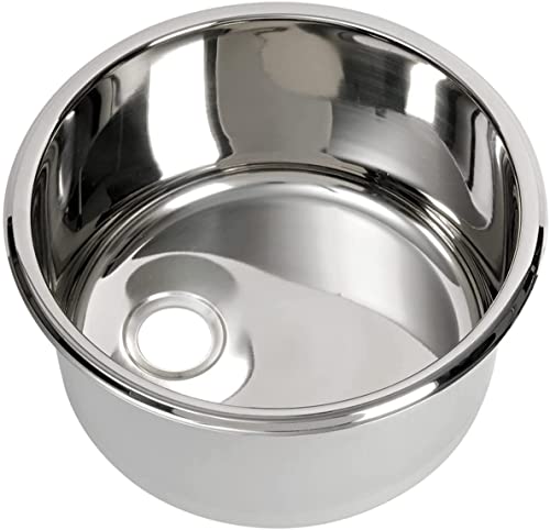 GATE 14 - Eingebautes rundes hochglanzpoliertes Edelstahlbecken 1 Becken 33 x 18 cm GATE 14 - Eingebautes rundes hochglanzpoliertes Edelstahlbecken 1 Becken 33 x 18 cm von GATE 14