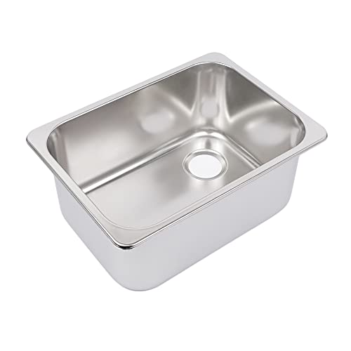 GATE14® Rechteckige Einbauspüle aus hochglanzpoliertem Edelstahl 1 Becken 10,8 l von GATE 14