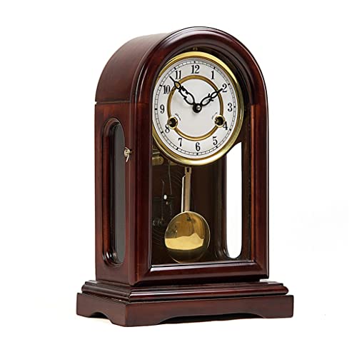 GATEZA Tischuhr Metall mechanischer Tischuhr altmodischer Zeitmädchen Pendeluhr des Desktops Home Study Hotel Schreibtischuhr Stehende Uhr von GATEZA