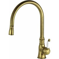 Bronzefarbene Mischbatterie im klassischen Stil mit ausziehbarer Brause Gattoni ORTA 0240/PCVB Bronze von GATTONI RUBINETTERIA