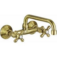 Bronzefarbener Wand-Spültischmischer mit U-Auslauf Gattoni 7559/REV0 Bronze Bronzefarbener Wand-Spültischmischer mit U-Auslauf Gattoni 7559/REV0 Bronze von GATTONI RUBINETTERIA