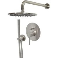 Duschset in gebürsteter Stahlfarbe Gattoni Easy 1490/PDNS edelstahl gebürstet von GATTONI RUBINETTERIA