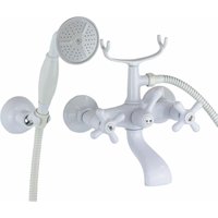 Externe Badgruppe mit Brausegarnitur in glänzend weißfarbe Gattoni Calypso 115015001 weiß - Mit Duschset Externe Badgruppe mit Brausegarnitur in glänzend weißfarbe Gattoni Calypso 115015001 weiß - Mit Duschset von GATTONI RUBINETTERIA