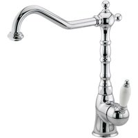 Gattoni Rubinetteria - Chromfarbener Küchenspülenmischer im Retro-Stil mit drehbarem Auslauf Gattoni Orta RE135C0 Chrom Gattoni Rubinetteria - Chromfarbener Küchenspülenmischer im Retro-Stil mit drehbarem Auslauf Gattoni Orta RE135C0 Chrom von GATTONI RUBINETTERIA