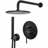 Gattoni Rubinetteria - Duschset in gebürsteter mattschwarze Farbe Gattoni Easy 1490/PDNO matt-schwarz von GATTONI RUBINETTERIA