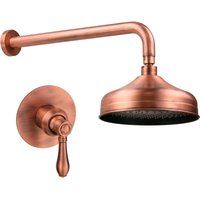 Komplettes Duschset mit eingebautem Mischer, Retro-Modell, Kupferfarbe Gattoni Oxford 3192/PDVC Kupfer von GATTONI RUBINETTERIA