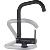 Mattschwarzer Spültischmischer mit Klappauslauf Gattoni 6014765N0 matt-schwarz von GATTONI RUBINETTERIA