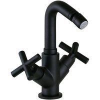 Rubinetto doppia leva di comando in colore nero opaco per bidet Gattoni Taolos 1535015NO matt-schwarz von GATTONI RUBINETTERIA