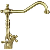 Spültischmischer im Barockstil in Bronzefarbe Gattoni Calypso 5691/REV0 Bronze von GATTONI RUBINETTERIA