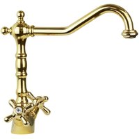 Spültischmischer im Barockstil in Goldfarbe Gattoni Calypso 5691/RED0 Gold von GATTONI RUBINETTERIA