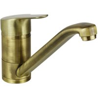 Spültischmischer mit niedrigem Auslauf in bronze Farbe Gattoni URANO 0200/PCV0 Bronze von GATTONI RUBINETTERIA
