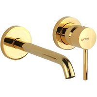 Wandmontierter Waschtischmischer in Goldfarbe Gattoni Easy 2337/23D0 Gold von GATTONI RUBINETTERIA