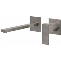 Wandwaschbecken aus gebürstetem Stahl Gattoni SQUARE 2537/25NS 200 mm - edelstahl gebürstet von GATTONI RUBINETTERIA