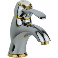 Waschtischmischer chrom-gold mit 1"1/4 Uberlaufgarnitur Gattoni Antigua 3441/34CD Chrom-Gold - Überlaufgarnitur 1"1/4 von GATTONI RUBINETTERIA