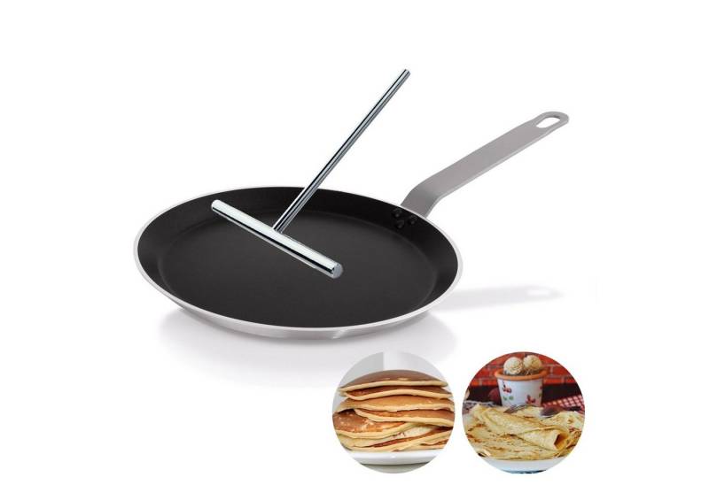 GAUMENKICK Crêpepfanne Crepes SET Pfanne 26cm mit Teigverteiler Pfannkuchen Pfanne, Aluminium von GAUMENKICK