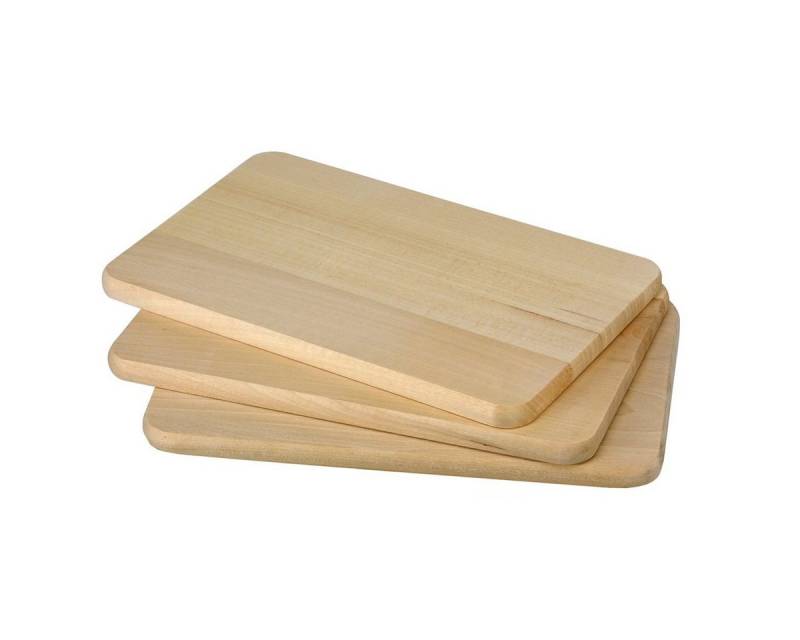 GAUMENKICK Frühstücksbrett Vesperbrett Frühstücksbrett Holzbrett 3er Set - 21,5x13,5x1 cm, Holz, (3-St) von GAUMENKICK