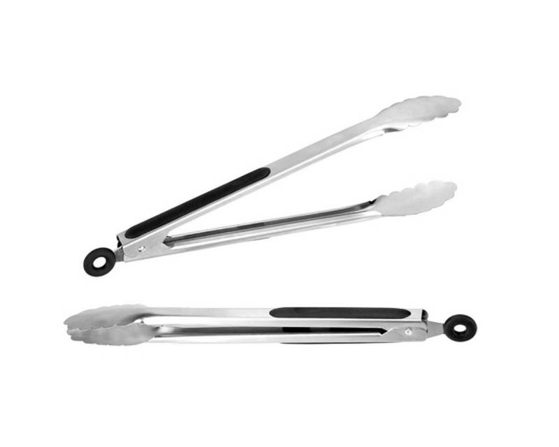 GAUMENKICK Grillzange Grillzange 34cm - Edelstahl mit Silikongriff - Verriegelung von GAUMENKICK
