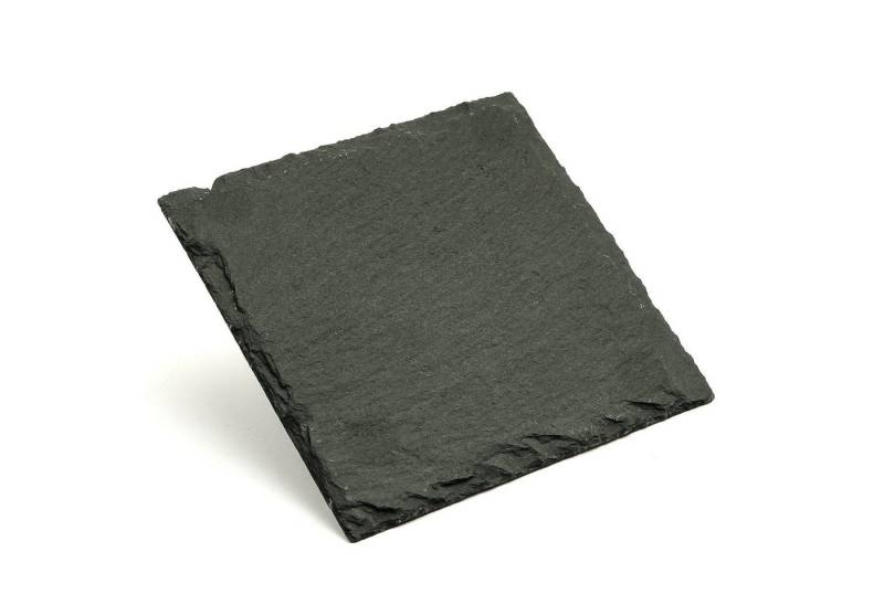 GAUMENKICK Servierplatte Servierplatte SCHIEFER 25x25cm Schieferplatte Käseplatte quadratisch, (1-tlg) von GAUMENKICK