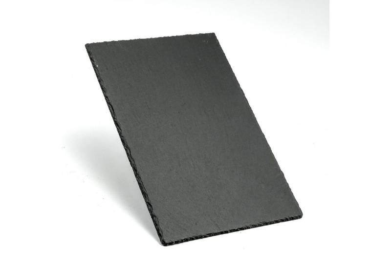 GAUMENKICK Servierplatte Servierplatte SCHIEFER 30x20cm Schieferplatte Käseplatte rechteckig, (1-tlg) von GAUMENKICK