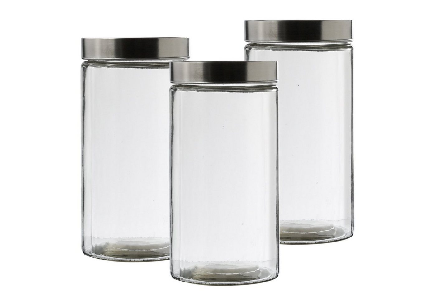 GAUMENKICK Vorratsglas Vorratsdose L Glasbehälter 1,7 Liter Aufbewahrungsglas Vorratsglas 3St, Glas, (3-tlg) von GAUMENKICK