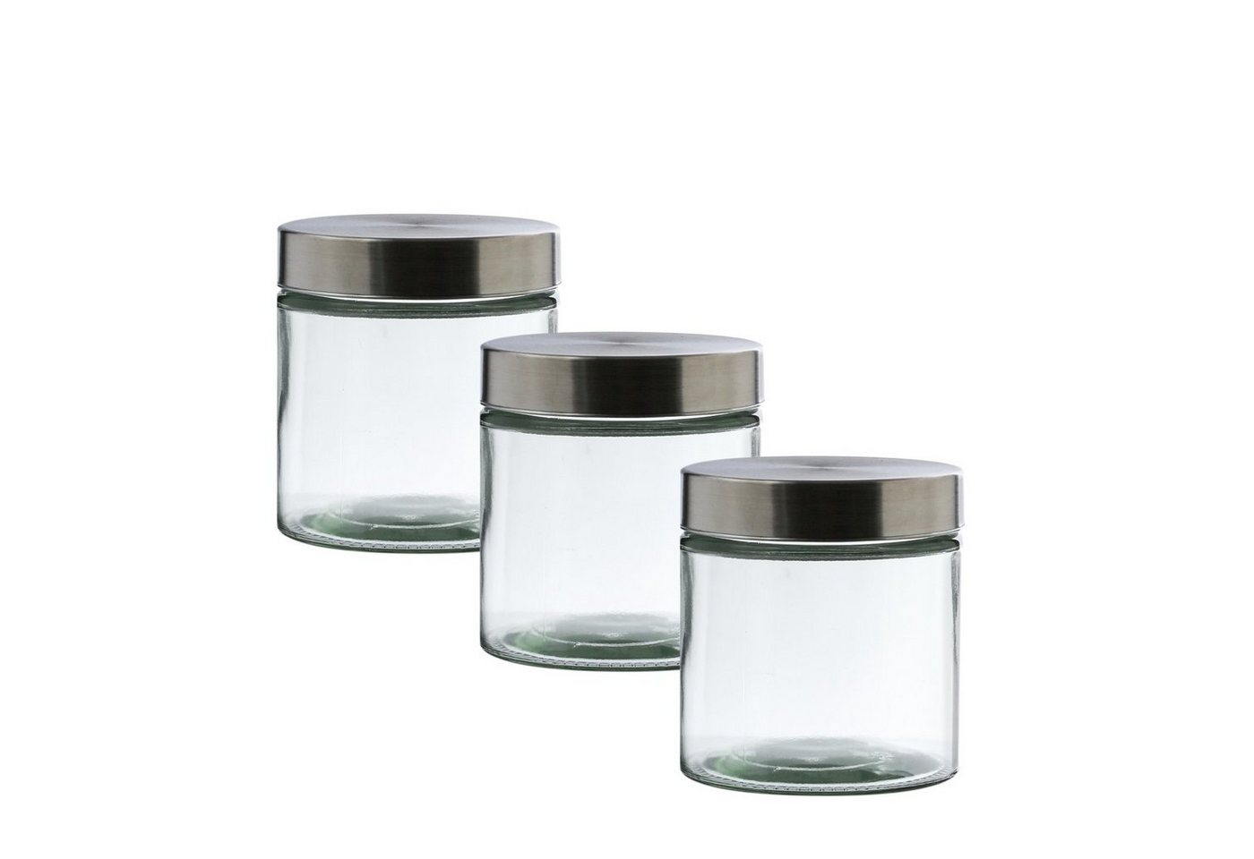 GAUMENKICK Vorratsglas Vorratsdose S Glasbehälter 0,85Liter Aufbewahrungsglas Vorratsglas 3St, Glas, (3-tlg) von GAUMENKICK