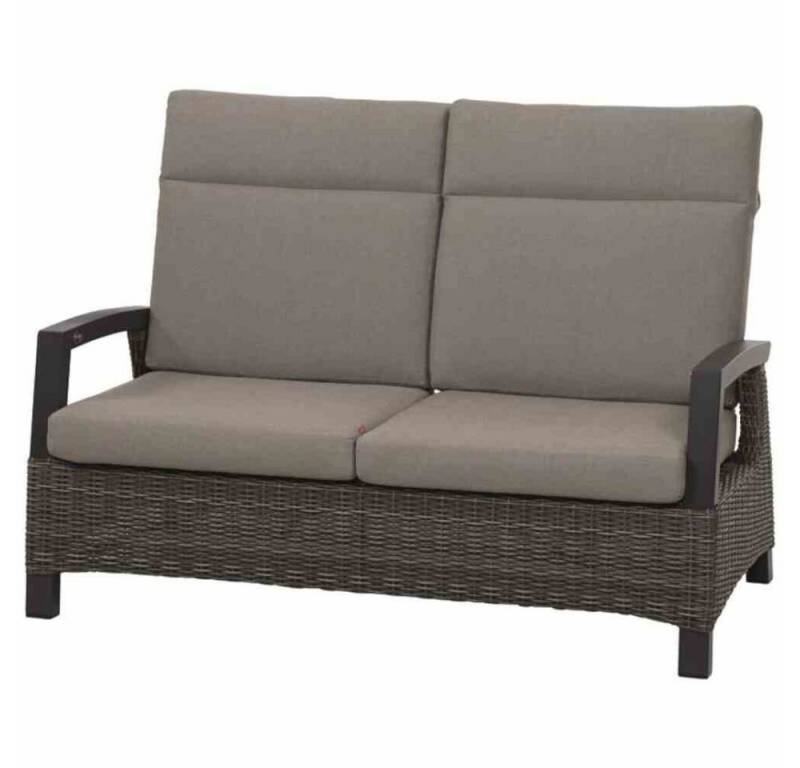 GAUTZSCH Gartenbank in matt anthrazit, charcoal grey, taupe-meliert von GAUTZSCH
