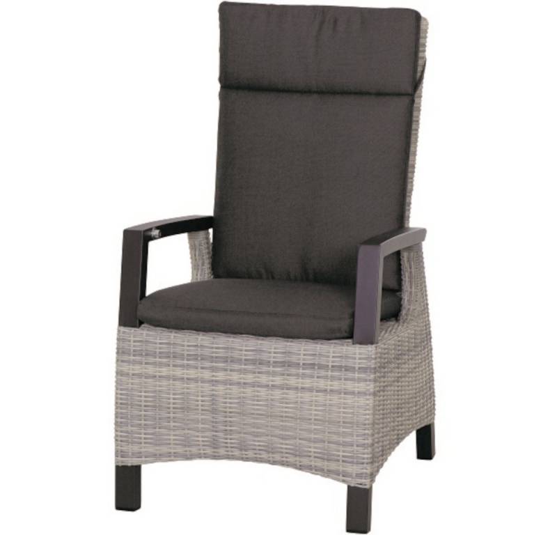 GAUTZSCH Gartenlounge-Sessel in matt anthrazit, ice-grey - 72x109x61 (BxHxT) von GAUTZSCH