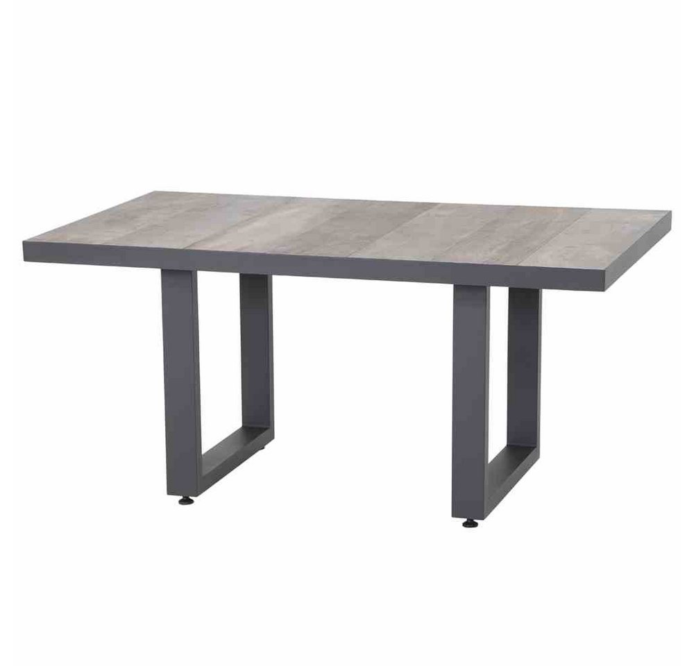 GAUTZSCH Gartentisch in matt anthrazit, washed grey - 140x67x85 (BxHxT) von GAUTZSCH