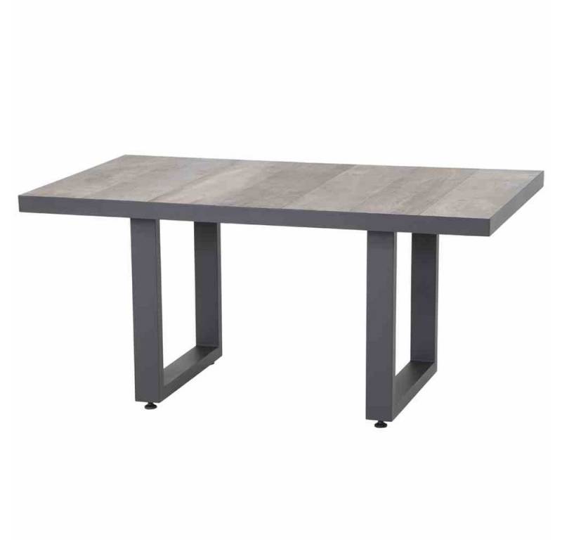 GAUTZSCH Gartentisch in matt anthrazit, washed grey - 140x67x85 (BxHxT) von GAUTZSCH