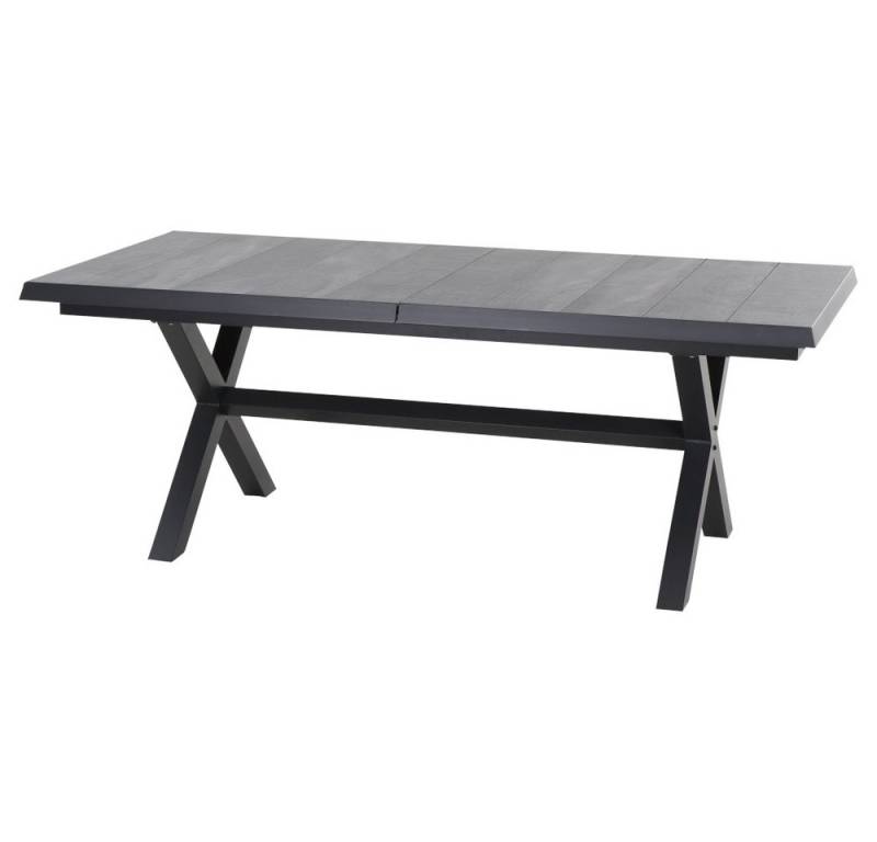 GAUTZSCH Gartentisch in matt anthrazit, wood grey - 204x77x103 (BxHxT) von GAUTZSCH