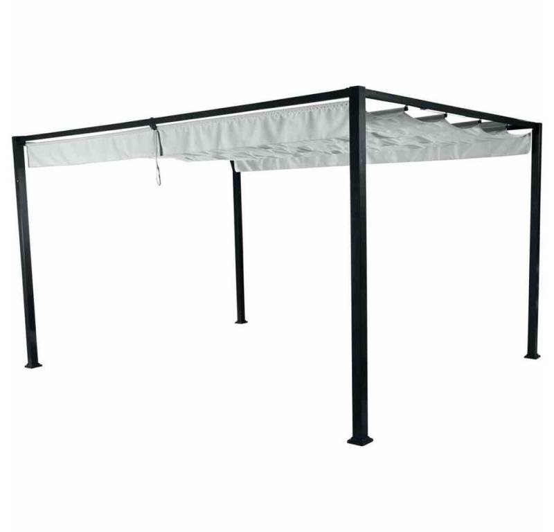 GAUTZSCH Pavillon in anthrazit, Aluminium, Stahl, Polyester - 400x223x300cm (BxHxT) von GAUTZSCH