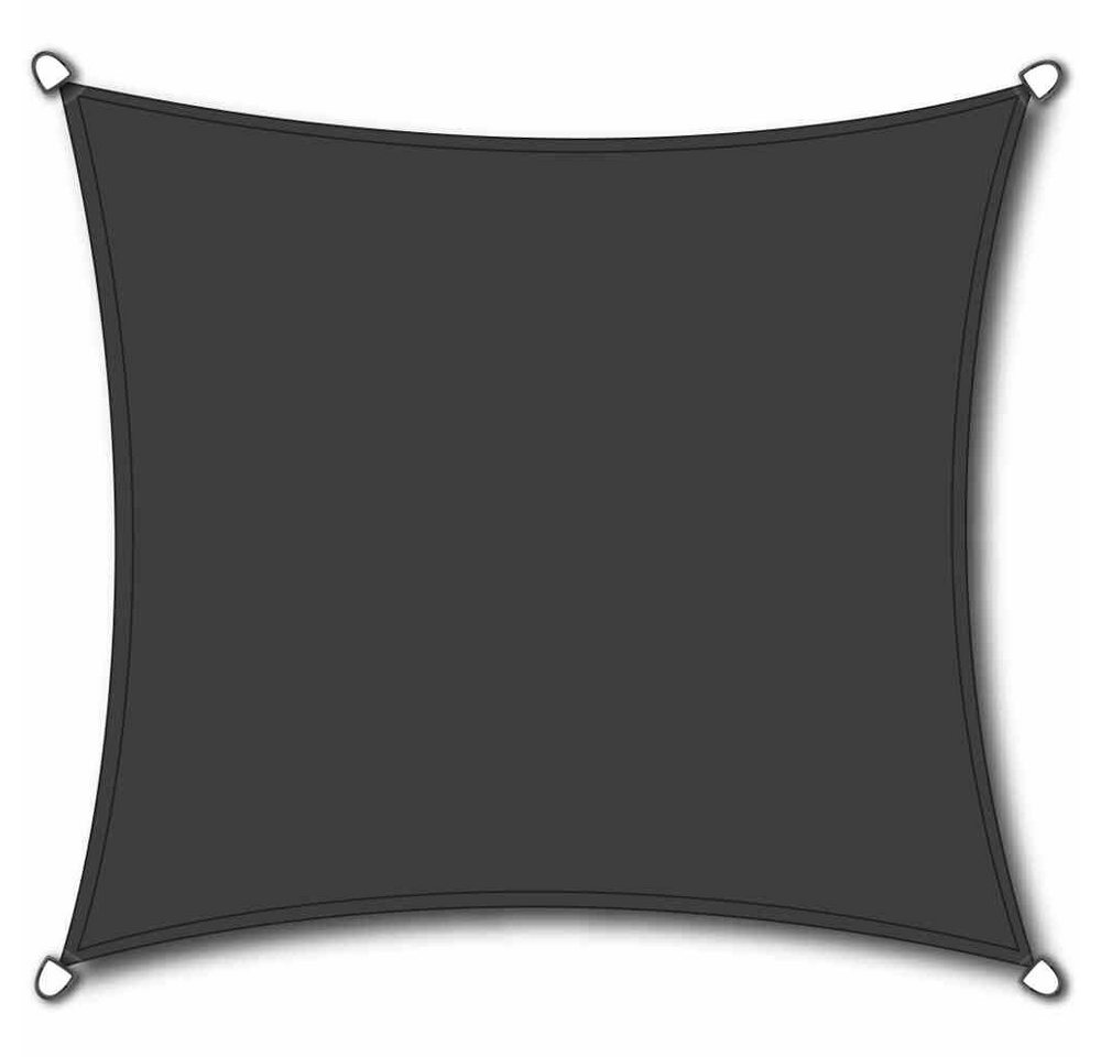 GAUTZSCH Sonnensegel in eisengrau, HDPE-Gewebe - 360x0,1x360cm (BxHxT) von GAUTZSCH