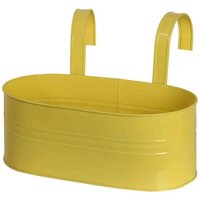 Gautzsch - Blumenkasten oval, gelb, 39 x 16,5 x 14,5 cm Stahlblech, mit fest montierten Haltern Gautzsch - Blumenkasten oval, gelb, 39 x 16,5 x 14,5 cm Stahlblech, mit fest montierten Haltern von GAUTZSCH