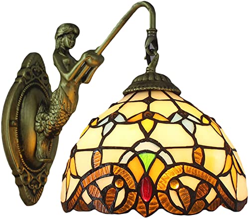 GAUUA Tiffany Sirène Appliken Retro Vitrail Barock Asylwand Treppe von GAUUA