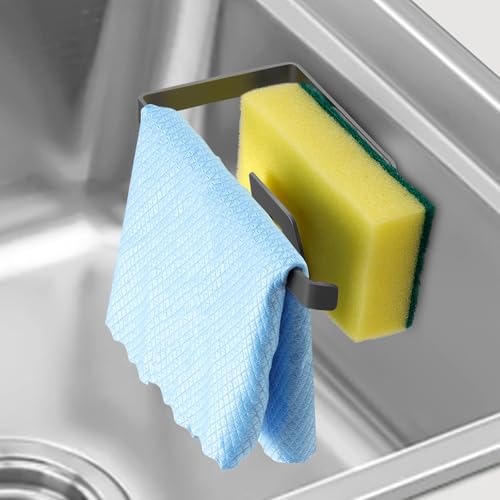 GAViA Schwammhalter Küche - Spülschwammhalter Selbstklebend - Küche Organizer Spültuch-Halter 304 Edelstahl 2 in 1 Küchenablaufregal Spülbecken Aufbewahrung Ordnungshelfer Grau GAViA Schwammhalter Küche - Spülschwammhalter Selbstklebend - Küche Organizer Spültuch-Halter 304 Edelstahl 2 in 1 Küchenablaufregal Spülbecken Aufbewahrung Ordnungshelfer Grau von GAViA