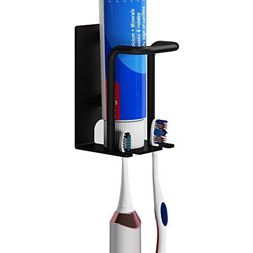 GAViA Zahnbürstenhalter Badezimmer Wand Befestigter Zahnpastahalter Zahnbürstenbehälter Elektrozahnbürsten Organizer Selbstklebend Zahnpasta Zahnputzbecherhalter Schwarz GAViA Zahnbürstenhalter Badezimmer Wand Befestigter Zahnpastahalter Zahnbürstenbehälter Elektrozahnbürsten Organizer Selbstklebend Zahnpasta Zahnputzbecherhalter Schwarz von GAViA