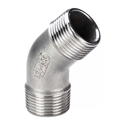 1/2" 3/4" 1" 1-1/4" 1-1/2" 2" Buchse auf Buchse 45-Grad-Winkelstück, Verbindungsstück, 304 Edelstahl-Rohrverschraubung, 1 Stück(1.25 Inch) von GAWEGBCX