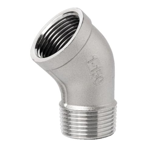 1/4" 3/8" 1/2" 3/4" 1" 1-1/4" 1-1/2" 2" Weiblich auf Männlich 45 Grad Winkelverbinder Kupplung 304 Edelstahl Rohrverschraubung, 1 STÜCK(DN20) von GAWEGBCX