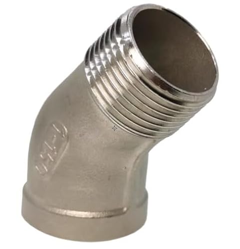 1/4 Zoll, 3/8 Zoll, 1/2 Zoll, 3/4 Zoll, 1 Zoll, 1-1/4 Zoll, 1-1/2 Zoll, 2 Zoll, weiblich auf männlich, 45-Grad-Winkelstück, Verbindungsstück, 304 Edelstahl-Rohrverschraubung, 1 Stück(2 Inch) von GAWEGBCX