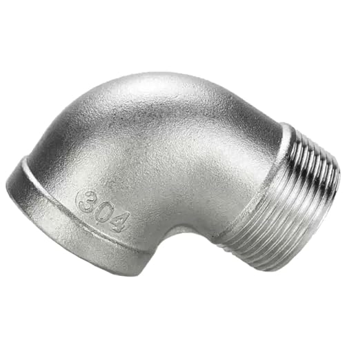 1/8 Zoll 1/4 Zoll 3/8 Zoll 1/2 Zoll 3/4 Zoll 1 Zoll Buchse auf Stecker 90 Grad Winkelverbinder Kupplung 304 Edelstahl Rohrverschraubung, 1 Stück(1 Inch) von GAWEGBCX