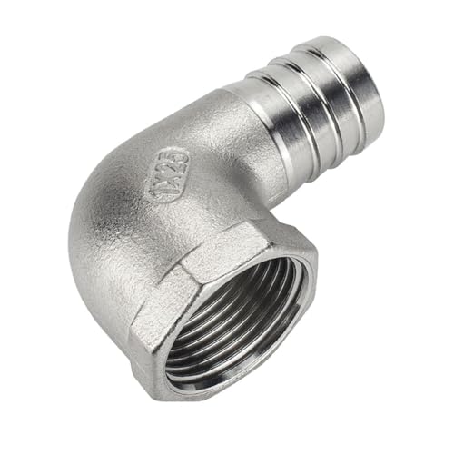 1 stücke 1/4 "3/8" 1/2 "3/4" 1 "-2" Weibliche 8 10 12 13 15 20 25-50mm Schlauch Barb Ellenbogen 90 Grad 304 Edelstahl Rohr Fitting Anschluss(1/4" - 12mm) von GAWEGBCX