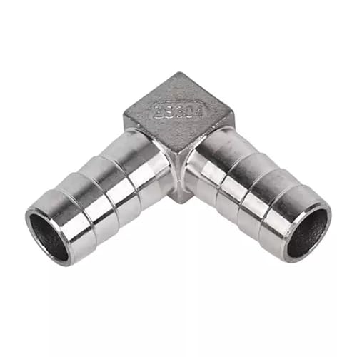 L-förmiger 90°-Pagodenbogen, 6 8 10 12 14 15 16 19 20 25 32 40 mm Schlauchanschluss, 304 Edelstahl, 90 Grad rechtwinkliger Winkelverbinder, Rohrverschraubung, 1 Stück(25mm) von GAWEGBCX